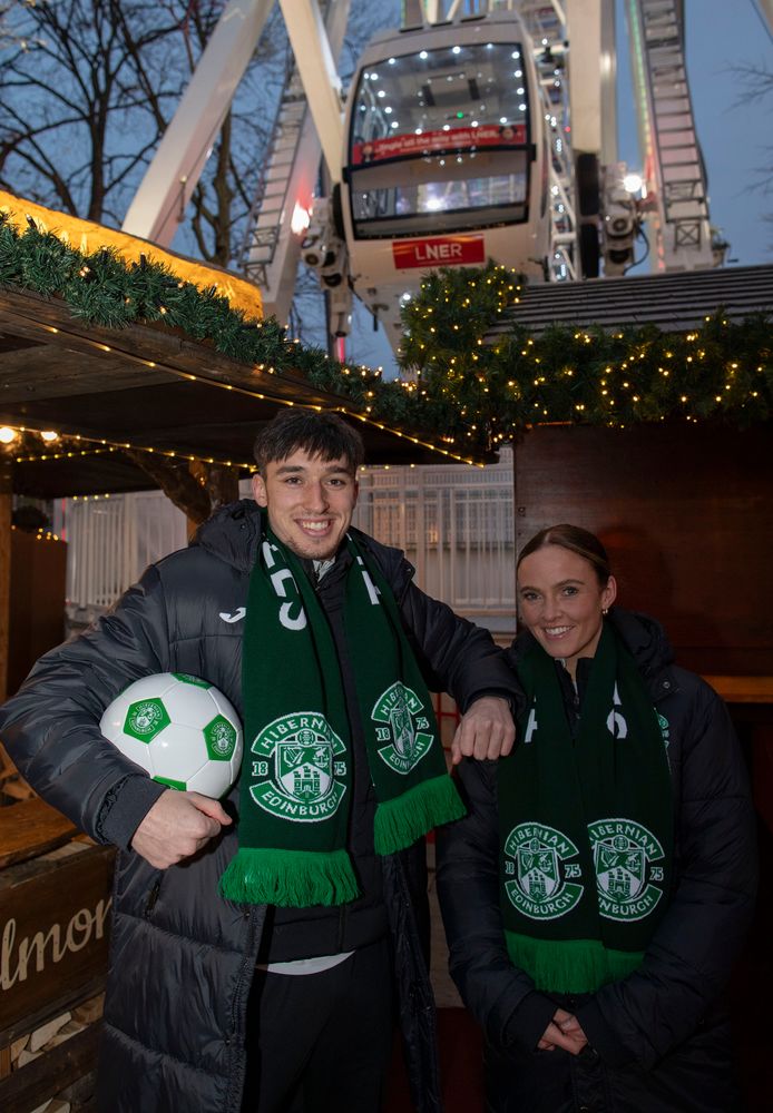 _LNER Football Hibs Kieron Bowie and Poppy Lawson.jpg _LNER Football Hibs Kieron Bowie and Poppy Lawson.jpg